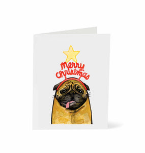 merry christmas pug